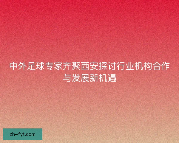 中外足球专家齐聚西安探讨行业机构合作与发展新机遇 中外足球专家齐聚西安探讨行业机构合作与发展新机遇